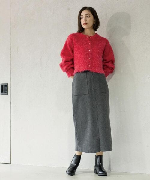 OPAQUE.CLIP / オペーク ドット クリップ カーディガン・ボレロ | シャギーショートカーディガン【洗濯機OK】《6col》 | 詳細10