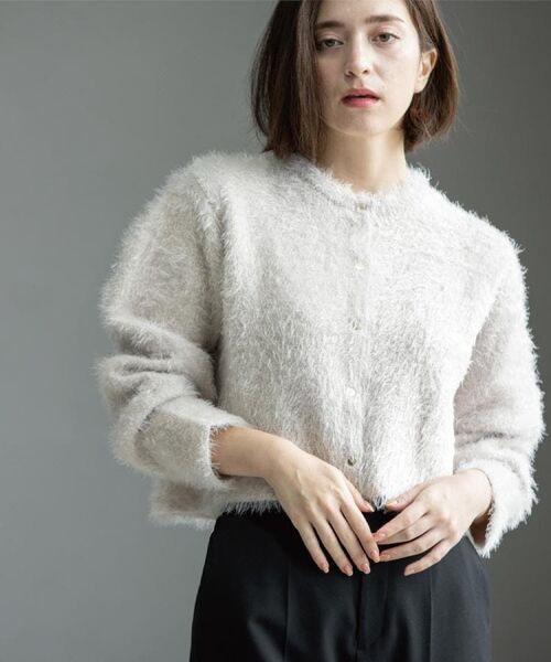 OPAQUE.CLIP / オペーク ドット クリップ カーディガン・ボレロ | シャギーショートカーディガン【洗濯機OK】《6col》 | 詳細11