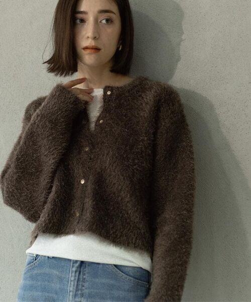 OPAQUE.CLIP / オペーク ドット クリップ カーディガン・ボレロ | シャギーショートカーディガン【洗濯機OK】《6col》 | 詳細21