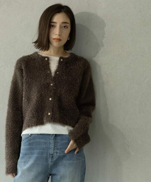 OPAQUE.CLIP / オペーク ドット クリップ カーディガン・ボレロ | シャギーショートカーディガン【洗濯機OK】《6col》 | 詳細23