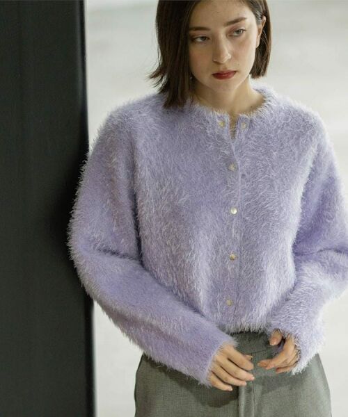 OPAQUE.CLIP / オペーク ドット クリップ カーディガン・ボレロ | シャギーショートカーディガン【洗濯機OK】《6col》 | 詳細27