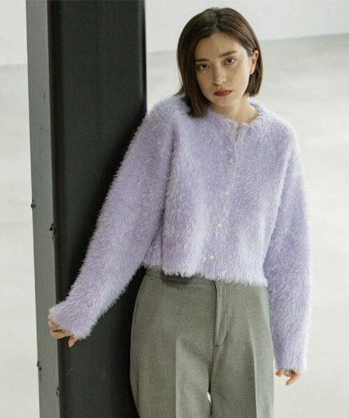 OPAQUE.CLIP / オペーク ドット クリップ カーディガン・ボレロ | シャギーショートカーディガン【洗濯機OK】《6col》 | 詳細28