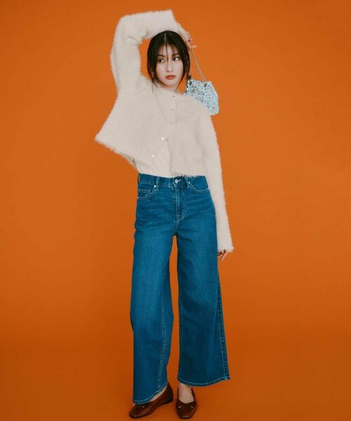 OPAQUE.CLIP / オペーク ドット クリップ カーディガン・ボレロ | シャギーショートカーディガン【洗濯機OK】《6col》 | 詳細3