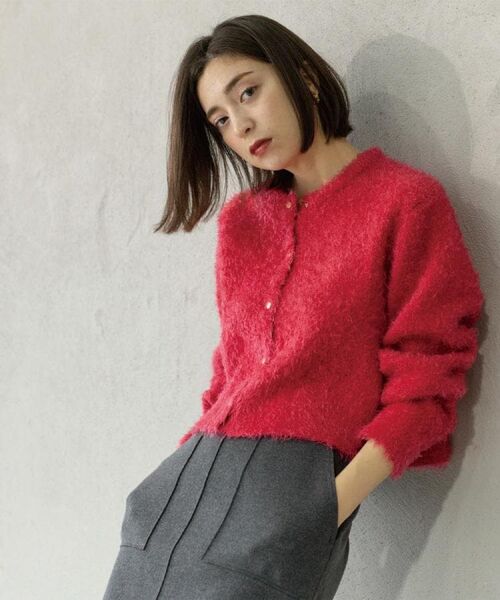 OPAQUE.CLIP / オペーク ドット クリップ カーディガン・ボレロ | シャギーショートカーディガン【洗濯機OK】《6col》 | 詳細5