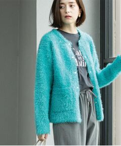 OPAQUE.CLIP / オペーク ドット クリップ カーディガン・ボレロ | シャギーミドルカーディガン【洗濯機OK】《6col》