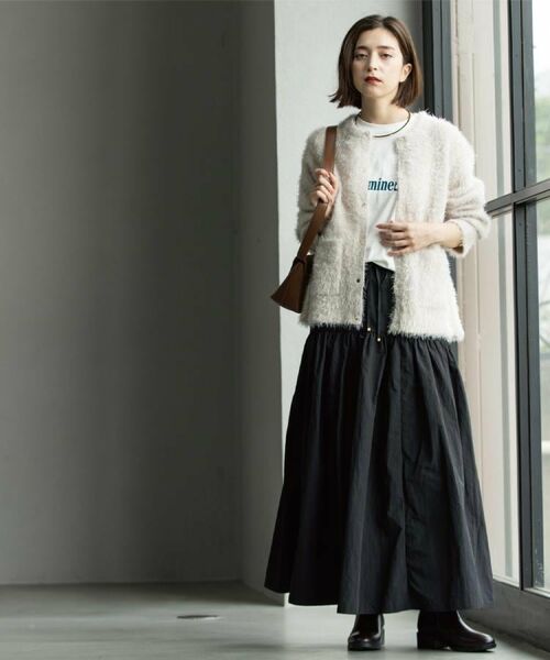 OPAQUE.CLIP / オペーク ドット クリップ カーディガン・ボレロ | シャギーミドルカーディガン【洗濯機OK】《6col》 | 詳細13