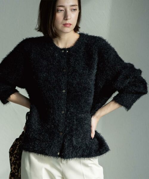 OPAQUE.CLIP / オペーク ドット クリップ カーディガン・ボレロ | シャギーミドルカーディガン【洗濯機OK】《6col》 | 詳細15