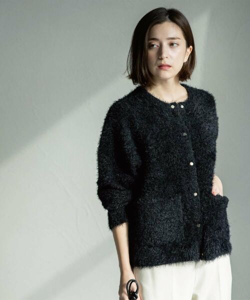 OPAQUE.CLIP / オペーク ドット クリップ カーディガン・ボレロ | シャギーミドルカーディガン【洗濯機OK】《6col》 | 詳細17