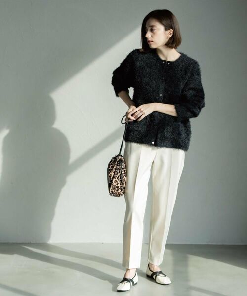 OPAQUE.CLIP / オペーク ドット クリップ カーディガン・ボレロ | シャギーミドルカーディガン【洗濯機OK】《6col》 | 詳細19