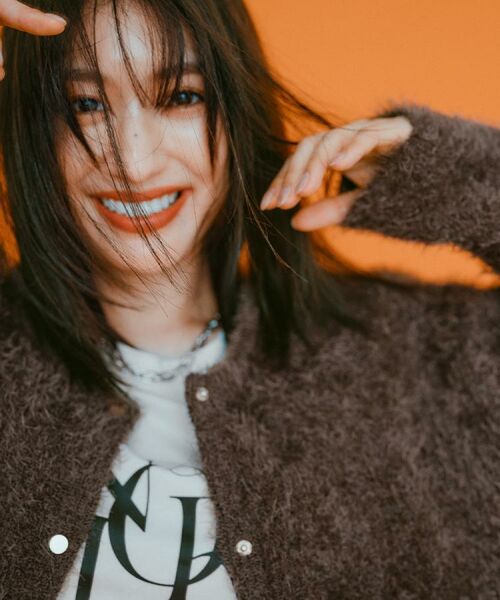 OPAQUE.CLIP / オペーク ドット クリップ カーディガン・ボレロ | シャギーミドルカーディガン【洗濯機OK】《6col》 | 詳細2