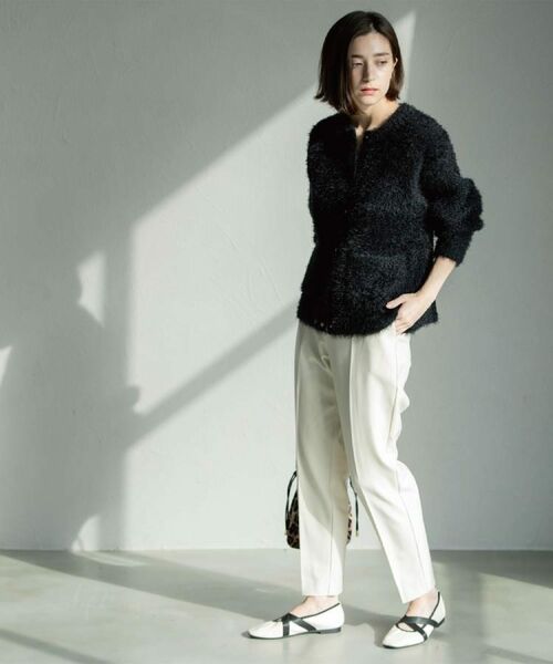 OPAQUE.CLIP / オペーク ドット クリップ カーディガン・ボレロ | シャギーミドルカーディガン【洗濯機OK】《6col》 | 詳細20