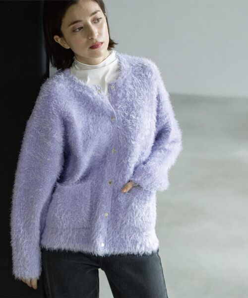 OPAQUE.CLIP / オペーク ドット クリップ カーディガン・ボレロ | シャギーミドルカーディガン【洗濯機OK】《6col》 | 詳細21