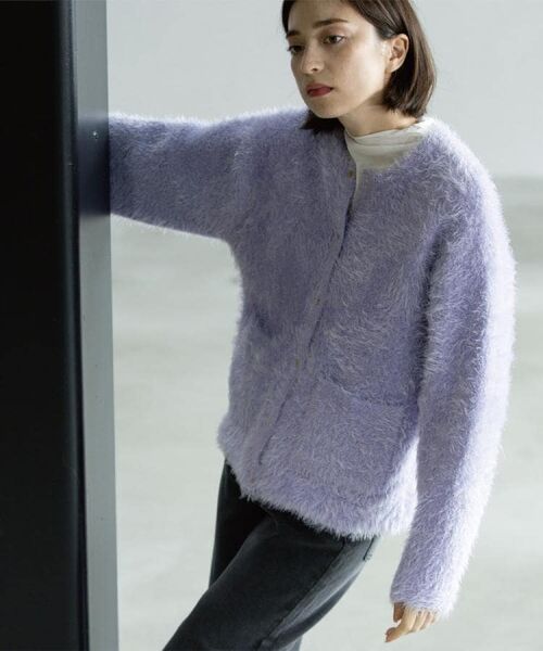 OPAQUE.CLIP / オペーク ドット クリップ カーディガン・ボレロ | シャギーミドルカーディガン【洗濯機OK】《6col》 | 詳細23