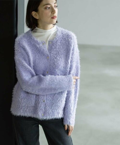 OPAQUE.CLIP / オペーク ドット クリップ カーディガン・ボレロ | シャギーミドルカーディガン【洗濯機OK】《6col》 | 詳細24