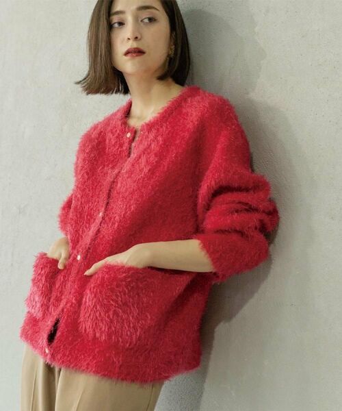 OPAQUE.CLIP / オペーク ドット クリップ カーディガン・ボレロ | シャギーミドルカーディガン【洗濯機OK】《6col》 | 詳細27