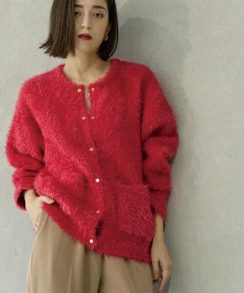 OPAQUE.CLIP / オペーク ドット クリップ カーディガン・ボレロ | シャギーミドルカーディガン【洗濯機OK】《6col》 | 詳細28