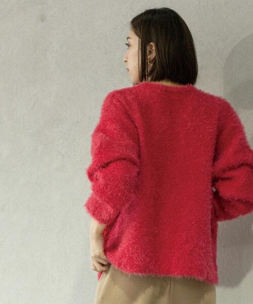 OPAQUE.CLIP / オペーク ドット クリップ カーディガン・ボレロ | シャギーミドルカーディガン【洗濯機OK】《6col》 | 詳細29