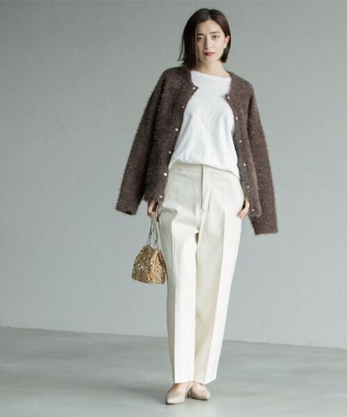 OPAQUE.CLIP / オペーク ドット クリップ カーディガン・ボレロ | シャギーミドルカーディガン【洗濯機OK】《6col》 | 詳細7