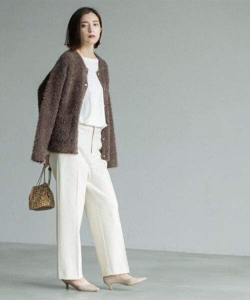 OPAQUE.CLIP / オペーク ドット クリップ カーディガン・ボレロ | シャギーミドルカーディガン【洗濯機OK】《6col》 | 詳細8