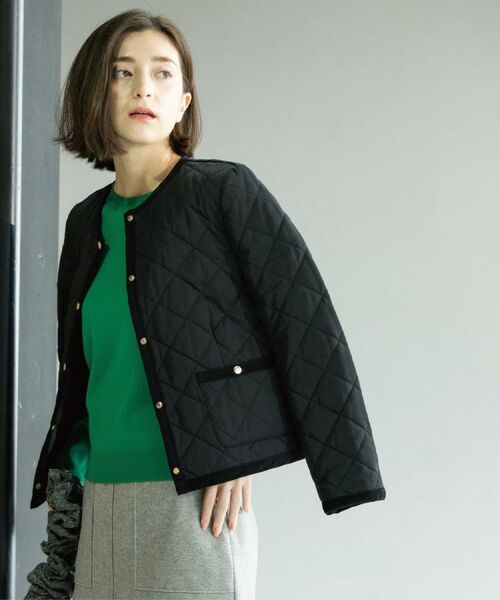 OPAQUE.CLIP / オペーク ドット クリップ ノーカラージャケット | 撥水キルティングノーカラージャケット【洗濯機洗い可】 | 詳細10