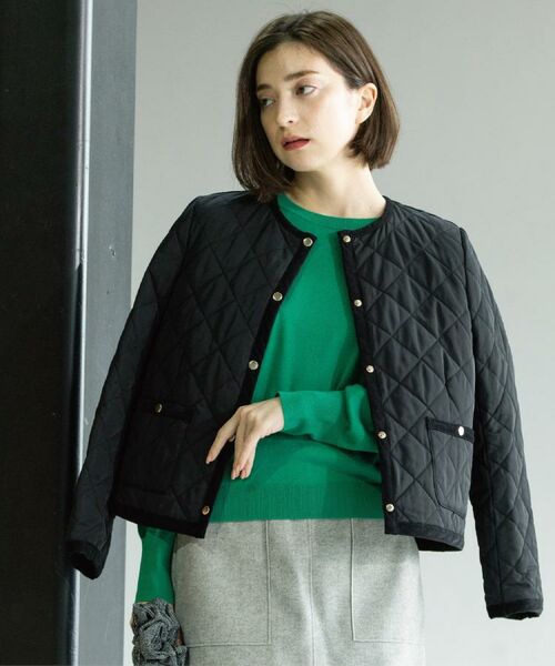 OPAQUE.CLIP / オペーク ドット クリップ ノーカラージャケット | 撥水キルティングノーカラージャケット【洗濯機洗い可】 | 詳細11