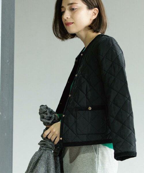 OPAQUE.CLIP / オペーク ドット クリップ ノーカラージャケット | 撥水キルティングノーカラージャケット【洗濯機洗い可】 | 詳細13