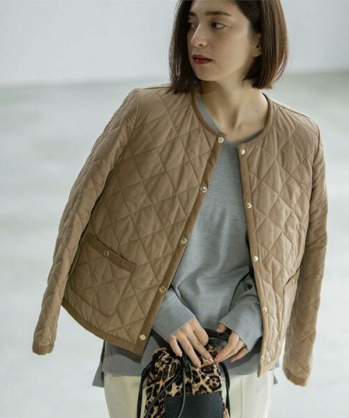 OPAQUE.CLIP / オペーク ドット クリップ ノーカラージャケット | 撥水キルティングノーカラージャケット【洗濯機洗い可】 | 詳細16