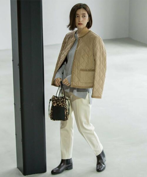 OPAQUE.CLIP / オペーク ドット クリップ ノーカラージャケット | 撥水キルティングノーカラージャケット【洗濯機洗い可】 | 詳細19