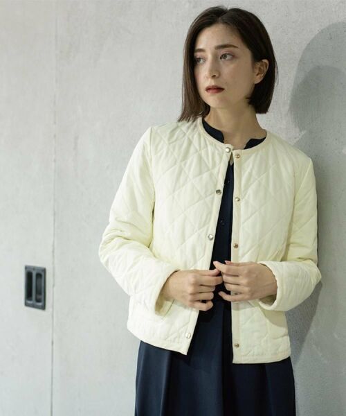OPAQUE.CLIP / オペーク ドット クリップ ノーカラージャケット | 撥水キルティングノーカラージャケット【洗濯機洗い可】 | 詳細3
