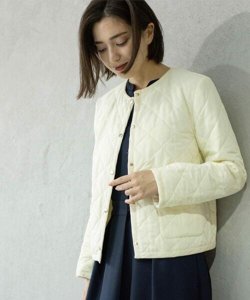 OPAQUE.CLIP / オペーク ドット クリップ ノーカラージャケット | 撥水キルティングノーカラージャケット【洗濯機洗い可】 | 詳細5