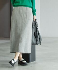 ギンガム リネン ラップ スカート （ロング・マキシ丈スカート