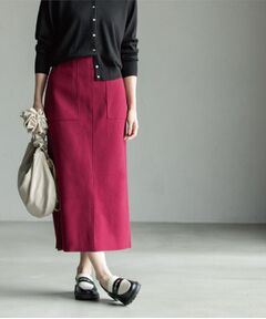 OPAQUE.CLIP / オペーク ドット クリップ ロング・マキシ丈スカート | 《8色展開/S-LLサイズ》ウールライクタイトスカート【洗濯機洗い可】