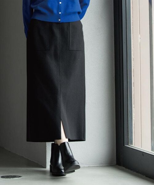 OPAQUE.CLIP / オペーク ドット クリップ ロング・マキシ丈スカート | 《8色展開/S-LLサイズ》ウールライクタイトスカート【洗濯機洗い可】 | 詳細22