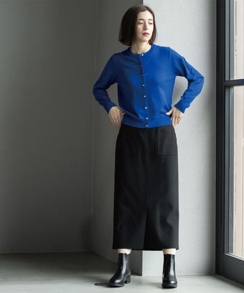 OPAQUE.CLIP / オペーク ドット クリップ ロング・マキシ丈スカート | 《8色展開/S-LLサイズ》ウールライクタイトスカート【洗濯機洗い可】 | 詳細23