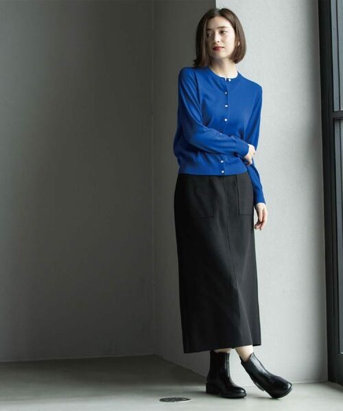 OPAQUE.CLIP / オペーク ドット クリップ ロング・マキシ丈スカート | 《8色展開/S-LLサイズ》ウールライクタイトスカート【洗濯機洗い可】 | 詳細24