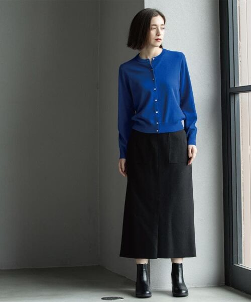 OPAQUE.CLIP / オペーク ドット クリップ ロング・マキシ丈スカート | 《8色展開/S-LLサイズ》ウールライクタイトスカート【洗濯機洗い可】 | 詳細26