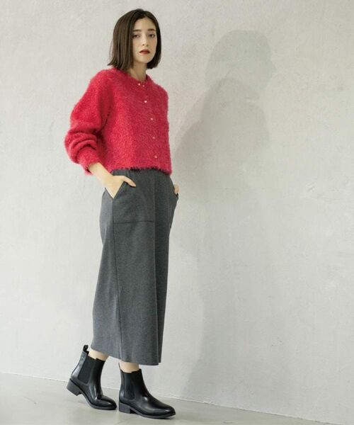 OPAQUE.CLIP / オペーク ドット クリップ ロング・マキシ丈スカート | 《8色展開/S-LLサイズ》ウールライクタイトスカート【洗濯機洗い可】 | 詳細6