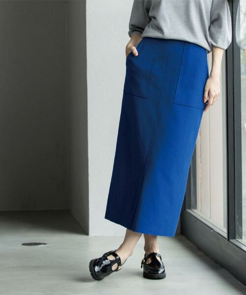 8色展開/S-LLサイズ》ウールライクタイトスカート【洗濯機洗い可