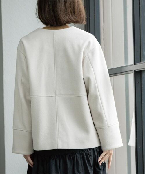 OPAQUE.CLIP / オペーク ドット クリップ その他アウター | ウールライクメルトンノーカラーコート【洗濯機洗い可】 | 詳細22