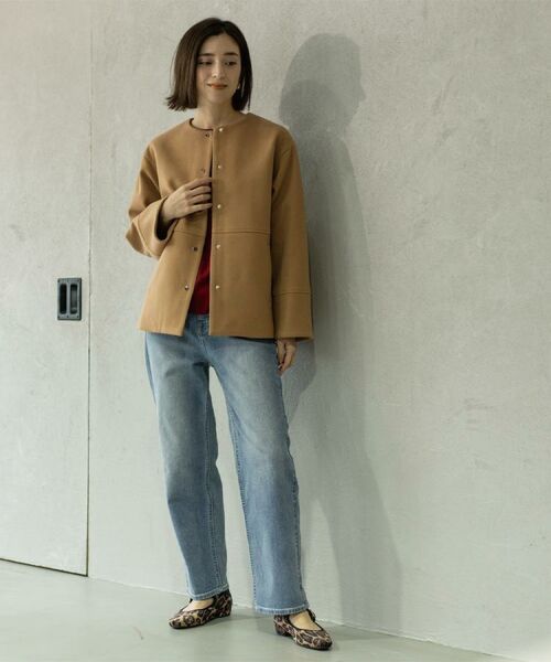 OPAQUE.CLIP / オペーク ドット クリップ その他アウター | ウールライクメルトンノーカラーコート【洗濯機洗い可】 | 詳細29