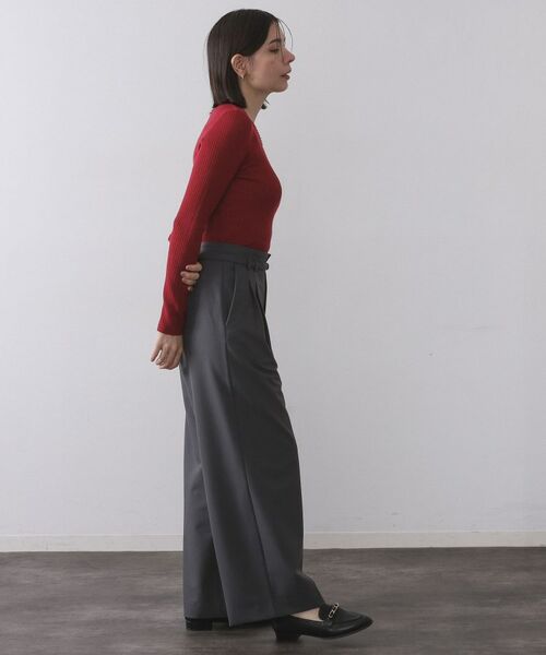 OPAQUE.CLIP / オペーク ドット クリップ ニット・セーター | シアーリブニット【洗濯機OK】 | 詳細19