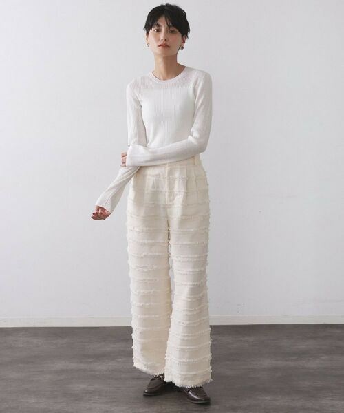 OPAQUE.CLIP / オペーク ドット クリップ ニット・セーター | シアーリブニット【洗濯機OK】 | 詳細2