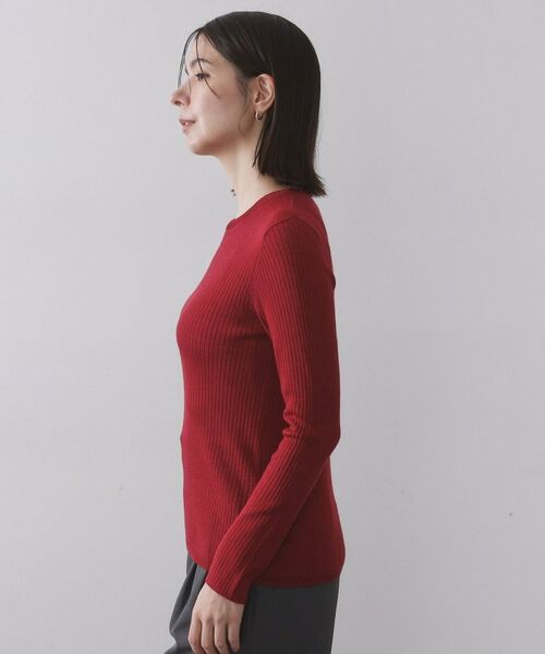 OPAQUE.CLIP / オペーク ドット クリップ ニット・セーター | シアーリブニット【洗濯機OK】 | 詳細22