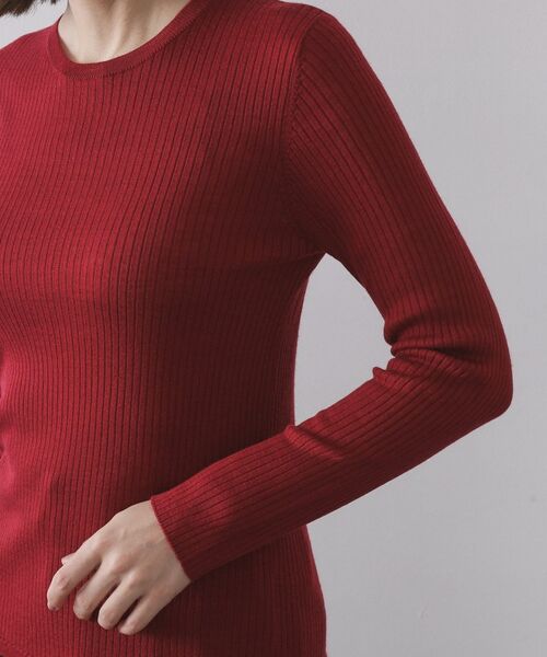 OPAQUE.CLIP / オペーク ドット クリップ ニット・セーター | シアーリブニット【洗濯機OK】 | 詳細25