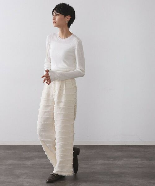 OPAQUE.CLIP / オペーク ドット クリップ ニット・セーター | シアーリブニット【洗濯機OK】 | 詳細3