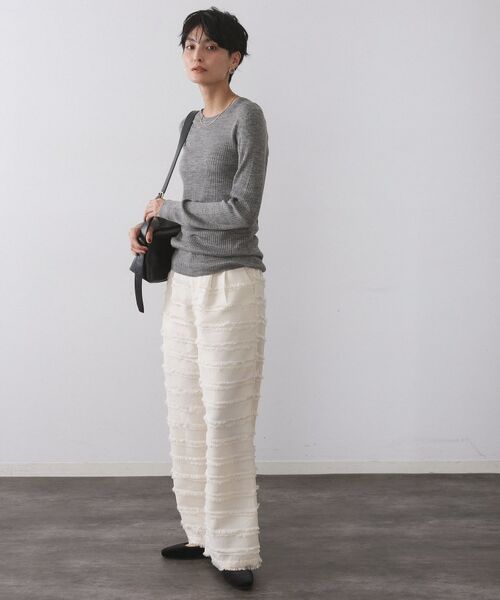 OPAQUE.CLIP / オペーク ドット クリップ ニット・セーター | シアーリブニット【洗濯機OK】 | 詳細6