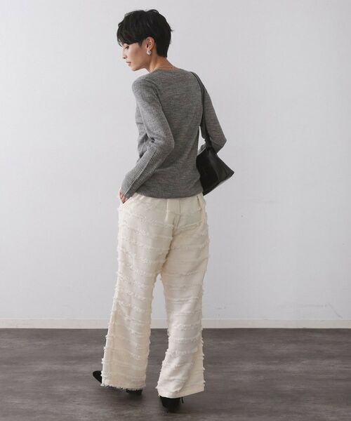 OPAQUE.CLIP / オペーク ドット クリップ ニット・セーター | シアーリブニット【洗濯機OK】 | 詳細7