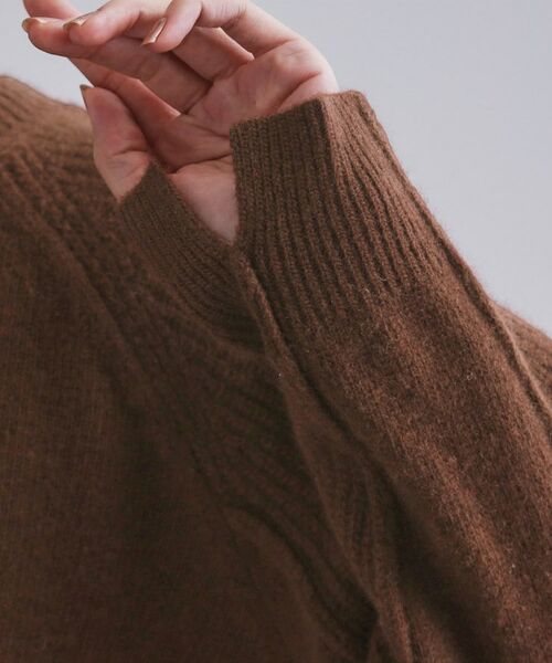 OPAQUE.CLIP / オペーク ドット クリップ ニット・セーター | 【es】メリノウール クルーミドルゲージニット | 詳細18