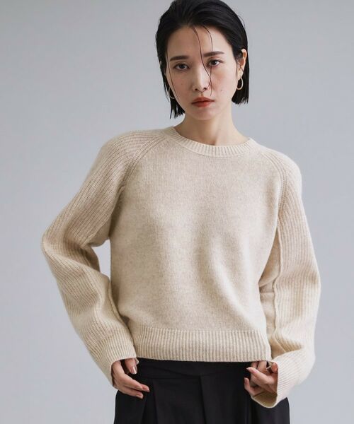 OPAQUE.CLIP / オペーク ドット クリップ ニット・セーター | 【es】メリノウール クルーミドルゲージニット | 詳細5