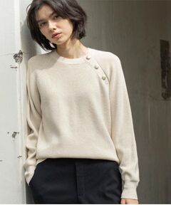 OPAQUE.CLIP / オペーク ドット クリップ ニット・セーター | ボタンデザインラメニット【洗濯機OK】